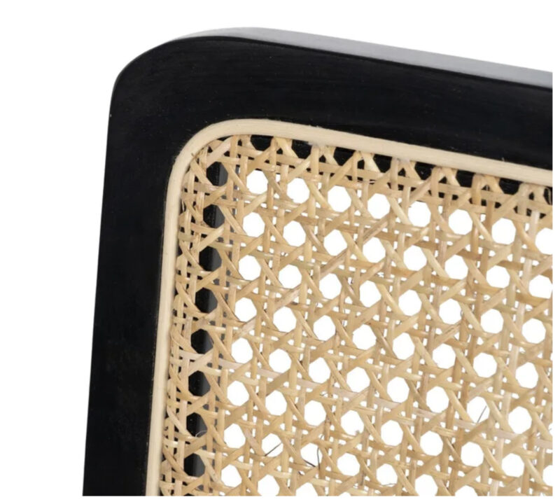 SILLA NEGRO-NATURAL MADERA-RATÁN - Imagen 4